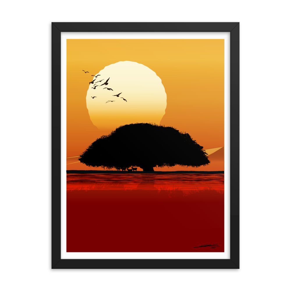 Nakfa Sunset Framed poster