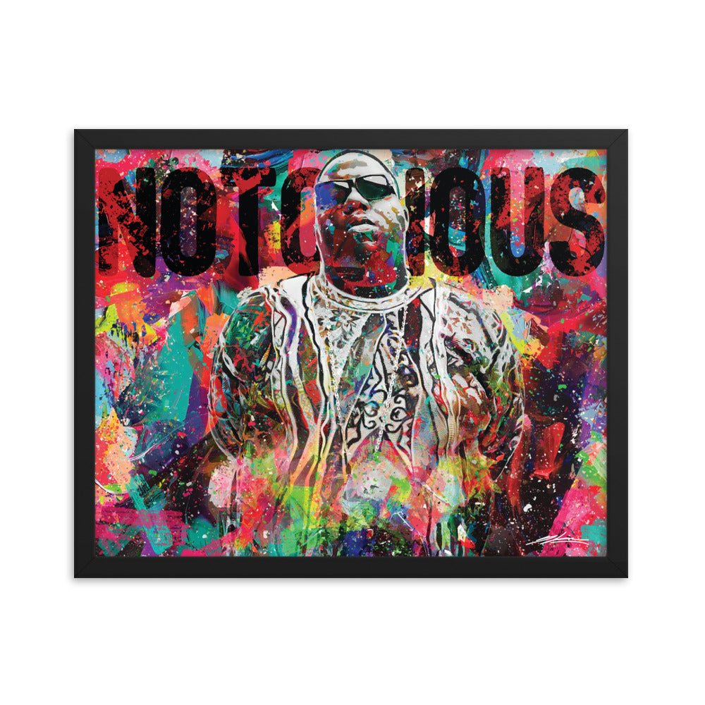 Notorious MIXED MEDIA FRAMED POSTER 20"X16"