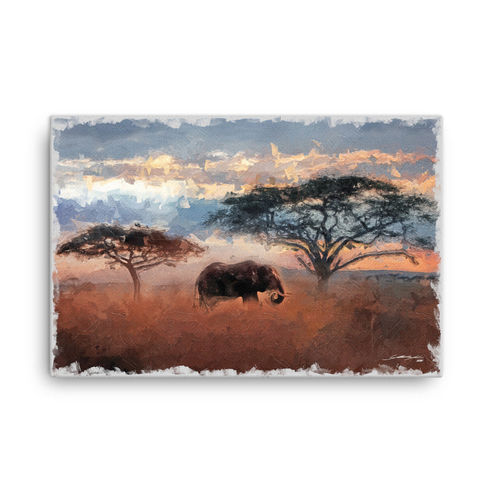 Sunset Serengeti Canvas 36x24